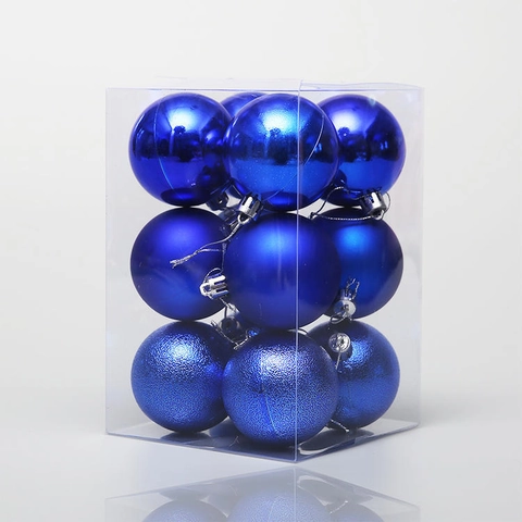 Palle Decorazione Natalizia Plastica Galvanizzata Opaca Glitter Ornamenti Appesi Albero Soffitto Lucido Festivo