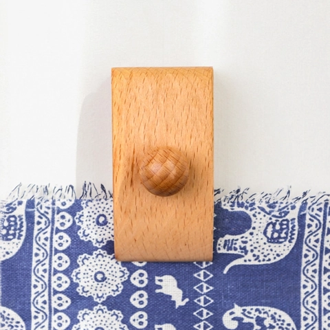 Holz Wandteppich Clip Wandmontierter Deckenhalter Buchenholz Wandbehang Nordisches Design Verstellbare Klemme