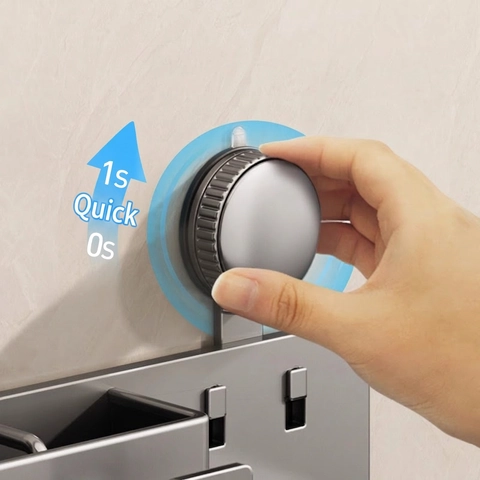 Wall Mounted Toothbrush Holder And Hair Dryer Rack Space Aluminum Suction Cup Bathroom Organizer For Toothbrushes And Cups