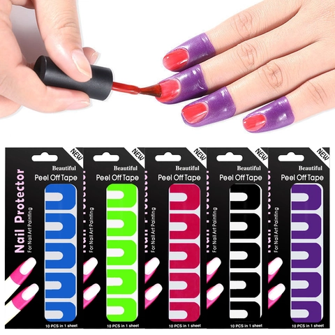 Adesivo Protettore Unghie A Forma Di U Nastro Anti Traboccamento Strumenti Per Manicure Protezione Della Pelle