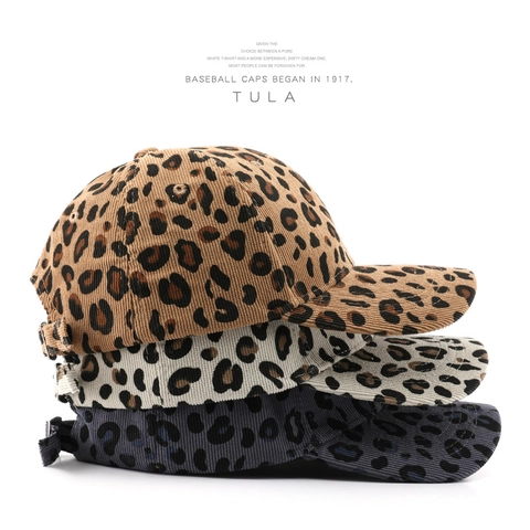 Gorra De Béisbol Con Estampado De Leopardo Pana Ajustable Sombrero Exterior Protección Solar Moda Para Hombres Mujeres