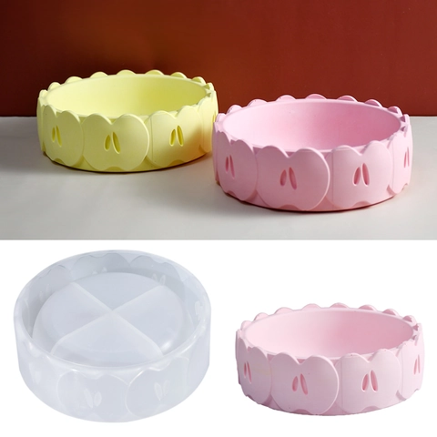 Silicone Mold Apple Shape Jewelry Storage Tray DIY Epoxy Resin Casting For Desktop Organizer Fruit Plate Crafting Tool