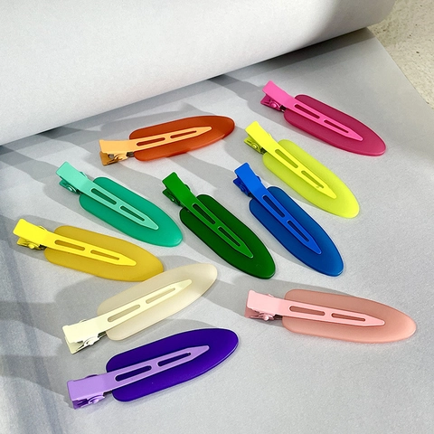 Seamless Hair Clips Matte Plastic Alloy No Bend Duckbill Bangs Pin For Women Girls Korean Style