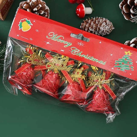 Ornamenti Appesi Campanelle Di Natale Plastica Lucida Festiva Decorativa Fiocco Ciondolo Albero Casa Festa Layout