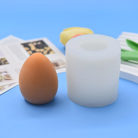 Egg Shape Silicone Mold For DIY Handmade Candle Soap Plaster Fondant Cake Crafting Tool Soft Flexible