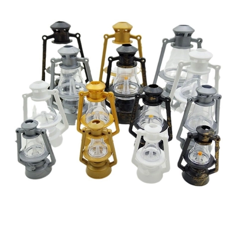 Miniature Kerosene Lamp Retro Plastic Lantern Dollhouse Decoration DIY Landscape Accessory Desktop Ornament Vintage