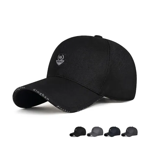 Herren Baseballkappe Polyester Verstellbarer Sonnenschutz Business Casual Stickerei Logo Letter Print Krempe Klassischer Hut