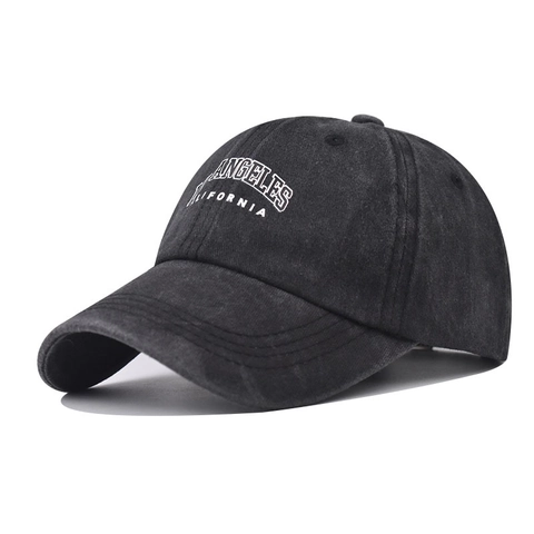 Cappello Da Baseball In Cotone Lavato Ricamo Los Angeles Stile Vintage Distressed Berretto Da Sole Regolabile Uomo Donna