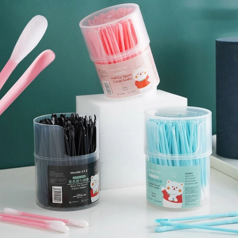 Double Headed Cotton Swabs Ear Scoop Tip Personal Care Makeup Removal Cleaning Soft Absorbent Cotton Buds