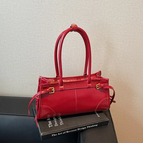 Bolso De Hombro Grande Y Minimalista De Cuero PU Para Mujer Bolso De Mano Tote Vintage Con Hebilla Dorada De Moda