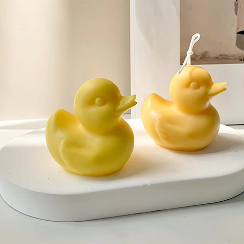 3D Little Yellow Duck Silicone Mold DIY Handmade Scented Candle Soap Plaster Resin Craft Making Tool Desktop Ornament