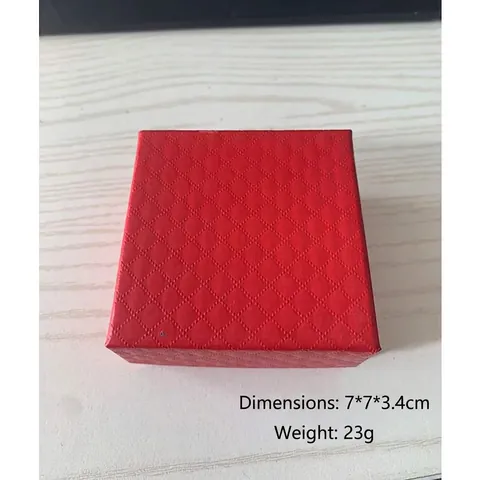 Rhombus Pattern Cardboard Jewelry Gift Box For Rings Earrings Bracelets Square Storage Packaging Display Case
