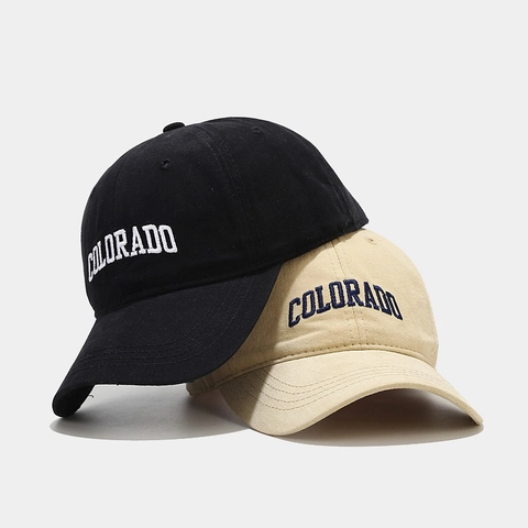 Berretto Da Baseball In Cotone Vintage COLORADO Ricamato Regolabile Protezione Solare Cappello Uomo Donna