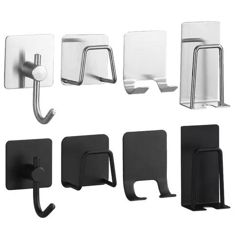Selbstklebende Wandhaken 304 Edelstahl Ohne Bohren Wasserdicht Handtuchhalter Für Badezimmer Küche Schwarz Silber Gold