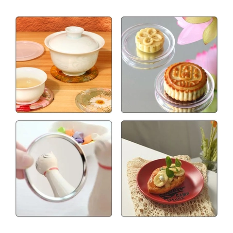 Round Coaster Silicone Mold For Resin Casting DIY Handmade Cup Mat Craft Tools Translucent Flexible Eco Friendly