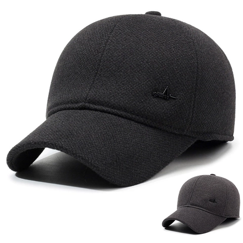 Cappello Da Baseball In Lana Da Uomo Inverno Con Paraorecchie Caldo Spesso Sport Regolabile