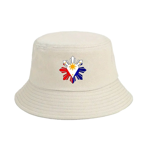 Cappello Pescatore Cotone Tela Filippine Bandiera Sole Logo Outdoor Estate Protezione Solare Retro Unisex