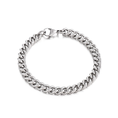 Collar Y Pulsera De Cadena De Eslabones Cubanos De Acero Inoxidable Hip Hop Punk Streetwear Joyería Para Hombres Estilo Minimalista