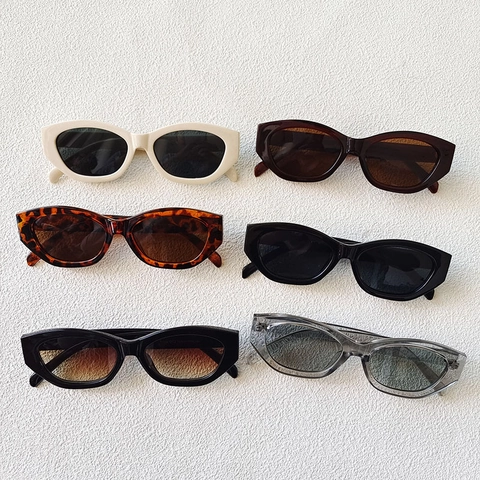 Vintage Cat-Eye-Sonnenbrille Für Damen Retro UV400 Schutz Modische PC Rahmen Sonnenbrille Stilvolle Streetwear Brille