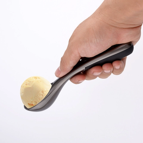 Cucchiaio Per Gelato In Lega Di Zinco Autofondente Per Gelato Duro Frutta Anguria Impugnatura Ergonomica Con Foro Per Appendere