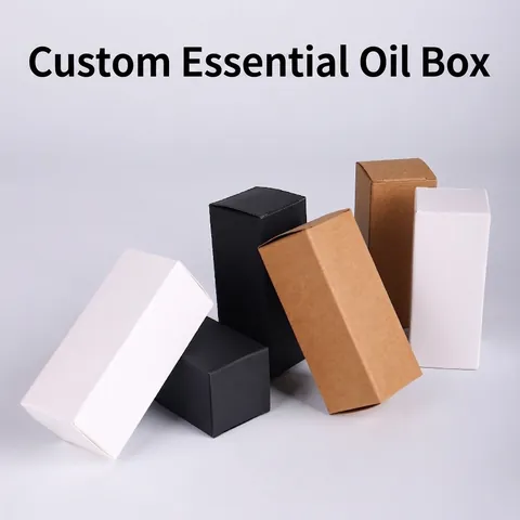 Cajas De Embalaje De Papel Rectangulares Para Lápiz Labial Aceite Esencial Perfume Cosméticos Contenedores De Cartón Plegables