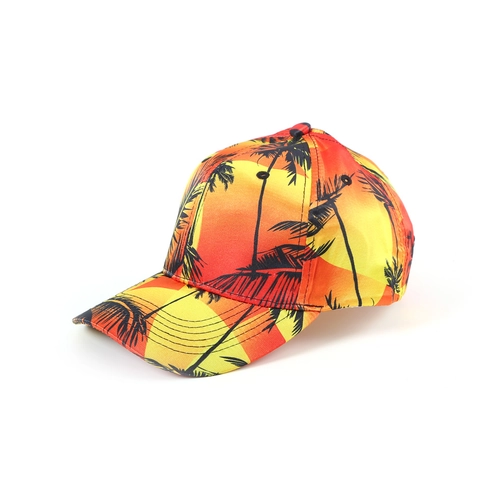 Casquette de Baseball Mode Texture Satinée Imprimé Floral Plantes Tropicales Chapeau de Soleil Réglable Pour Femmes Hommes