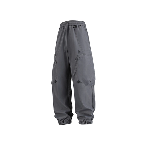 Pantalones Jogger Cargo Para Hombre Cintura Elástica Con Cordón Multibolsillos Streetwear Techwear Ajuste Holgado