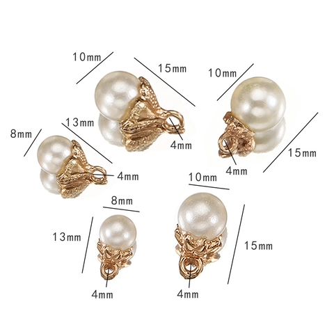 Mini Breloques En Künstliche Perles Base En Alliage Accessoires Bijoux DIY Pour Collier Bracelet Artisanat Doux Élégant Breloque