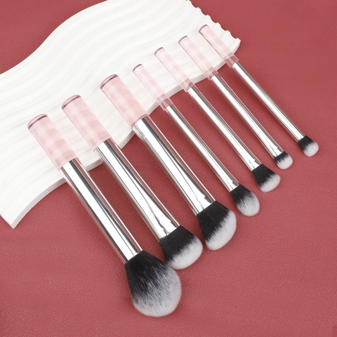 Make-Up Pinsel Professionelle Synthetikfaser Transparenter Acrylgriff Puder Lidschatten Foundation Contour Kosmetik Beauty Tools