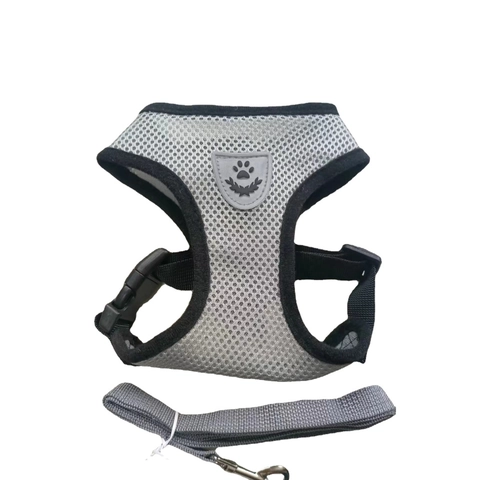 Hundegeschirr Und Leine Atmungsaktives Mesh Polyester Reflektierend Verstellbare Weste Für Kleine Mittlere Große Hunde