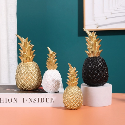 Ornamento Di Ananas Resina Statua Di Frutta Moderno Minimalista Decorazione Da Scrivania Per Casa Ufficio Scaffale Stile Nordico