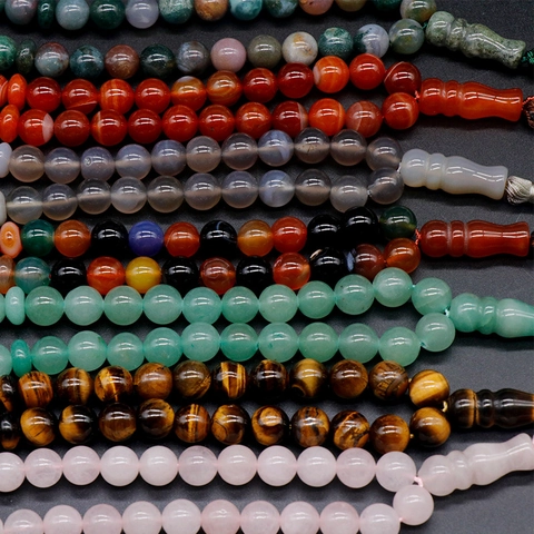 Bracciale Rosario Tasbih in Pietra Naturale Agata Cristallo Fatto a Mano Etnico con Nappa Gioielli Meditazione Uomo Donna