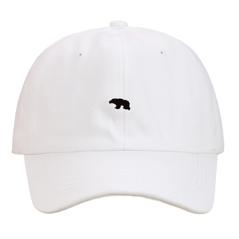 Baumwolle Baseballkappe Mit Eisbär Stickerei Japanischer Stil Verstellbar Lässiger Sonnenhut Für Damen Herren