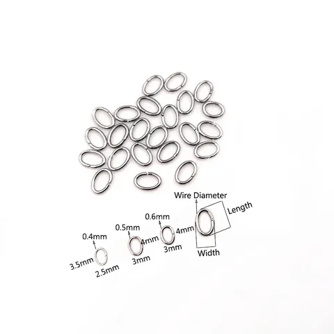 Oval Jump Rings Stainless Steel Gold Plated Jewelry Connectors For Necklace Bracelet DIY Making Findings
