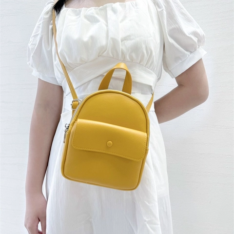 Women Mini Backpack Lychee Grain PU Leather Fashion Casual Multi Functional Crossbody Shoulder Bag For Girls