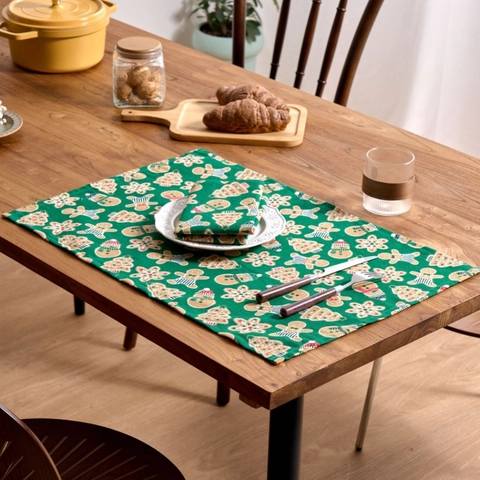 Tovagliolo Tessuto Misto Cotone Poliestere Stampato Quadrato Stile Vintage Natale Decorazione Tavola Canovaccio Cucina