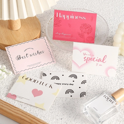 Cartes De Voeux Style Ins Minimaliste En Carton Anniversaire Saint Valentin Merci Cartes De Note De Bénédiction Pour Cadeau