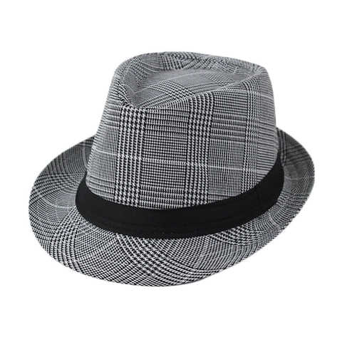 Fedora Jazz Hat Paper Straw Breathable Sun Protection Summer Beach Vacation Vintage British Style For Men Women And Kids