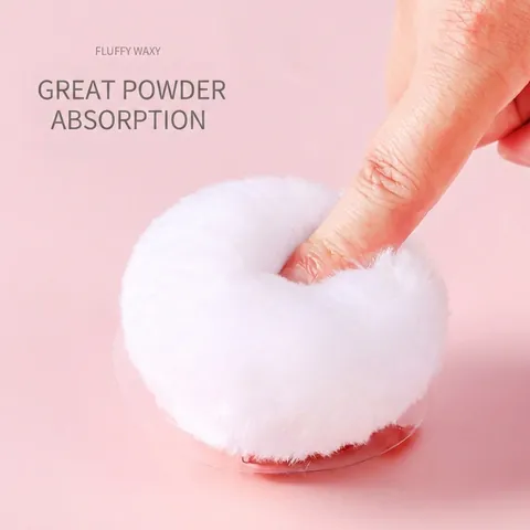 Boîte De Houppette Bébé Avec Poignée Portable Houppette Peluche Douce Boîte Rangement Couvercle Transparent Applicateur
