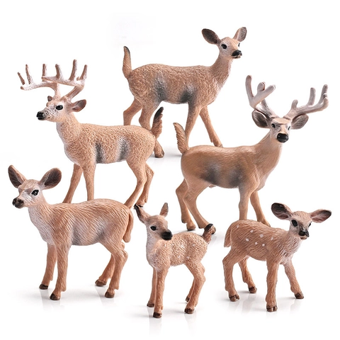 Realistische Witstaartherit Dierfiguren PVC Bosdieren Educatieve Desktop Decoratie Kinderen