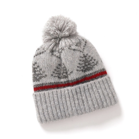 Bonnet Et Écharpe Tricotés Rétro Fair Isle Chaud D'hiver Beanie Avec Pompon Et Écharpe Assortie Motif Sapin De Noël Pour Femmes Hommes