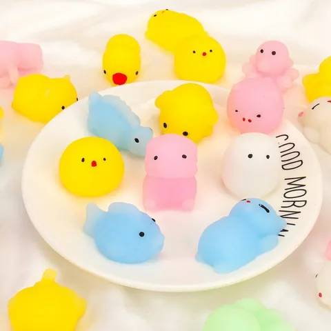 Χαριτωμένο Ζώο Mochi Squishy Παιχνίδι Μαλακό TPR Squeeze Μπάλα Ανακούφισης Άγχους Αισθητηριακό Fidget Παιχνίδι Για Παιδιά Και Enήλικες