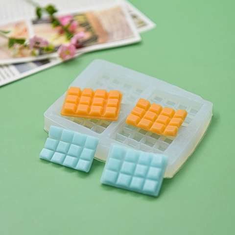 Silikonform Rechteck Mit Gittermuster Für DIY Schokolade Fondant Kuchendekoration Handwerk Seife Harz
