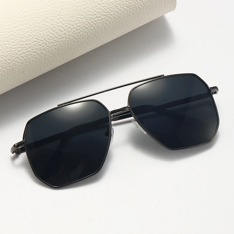 Vintage Aviator Sunglasses Men Classic Double Bridge Metal Frame UV400 Protection Pilot Style Driving Outdoor Glasses