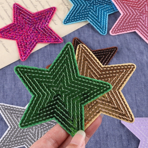 Écusson Brodé Étoile À Paillettes À Repasser Applique DIY Accessoire De Vêtement Décoratif Pour Vêtements Sac Chapeau