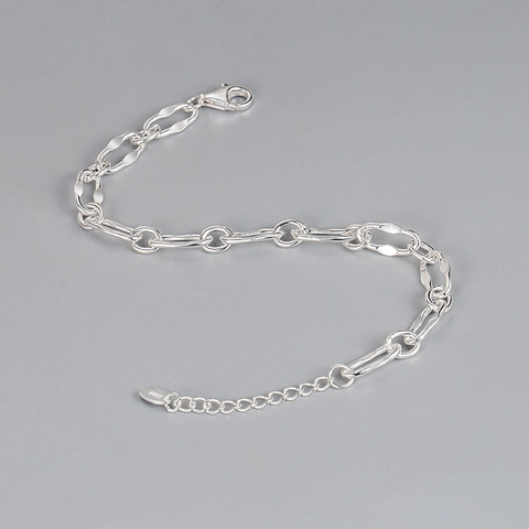 925 Sterlingsilber Lippen Gliederkette Armband Für Damen Trendy Hip Hop Stil Oval Kette Armband Personalisiert Schmuck