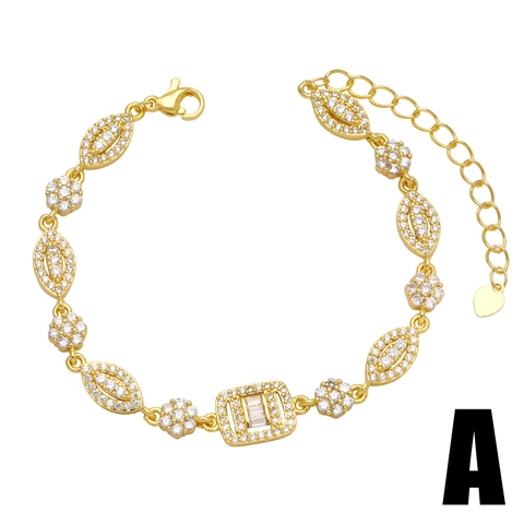 Vlinder Hart Geometrische Ovalen Zirkoon Armband Vrouwen 18K Verguld Koper Niche Luxe Elegant Verstelbare Sieraden Cadeau