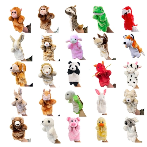 Animal Hand Puppet Plush Toy Soft Storytelling Props Parent Child Interaction Kindergarten Role Play Cartoon Doll