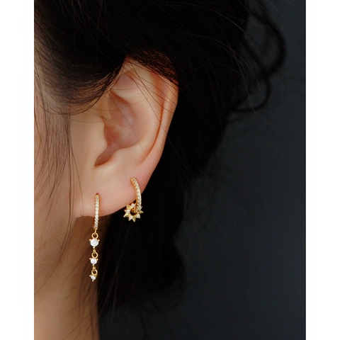Orecchini A Cerchio In Argento Sterling 925 Con Nappa In Zirconia Gioielli Geometrici Retrò Di Lusso