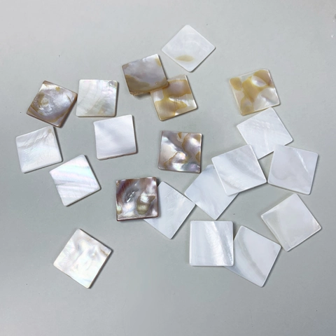 Natural Mother Of Artificial Pearl Shell Slices Polished Round Square Fan Shapes For DIY Jewelry Making Inlay Handicrafts